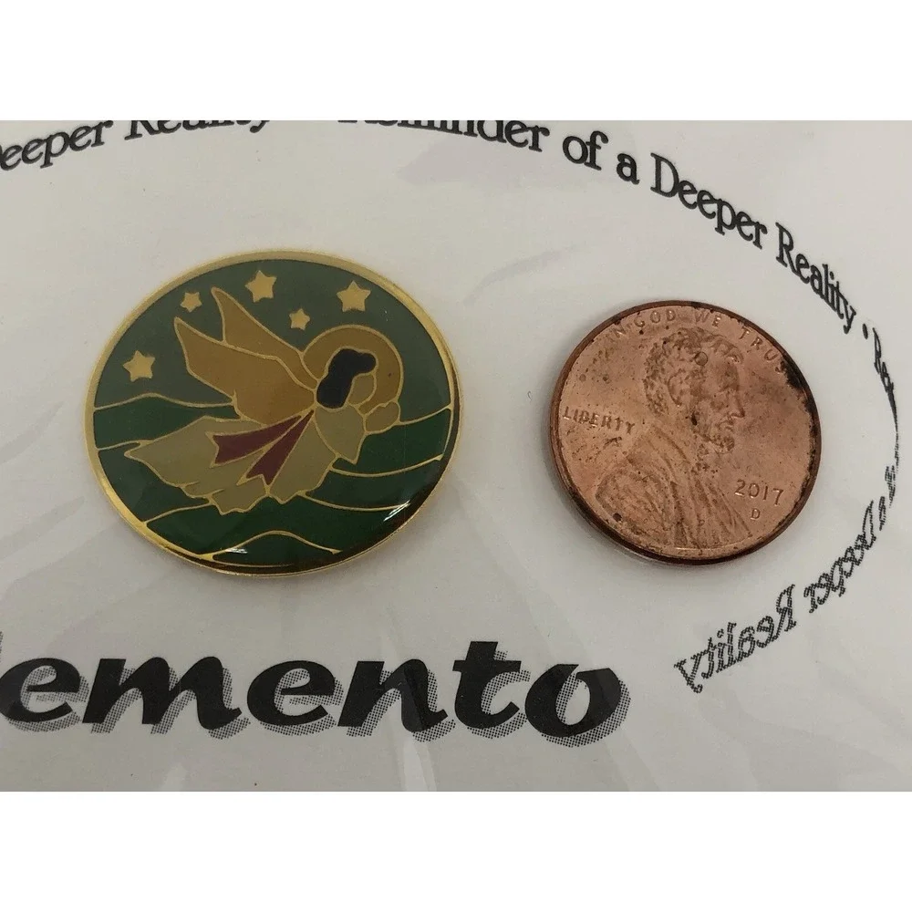 Angel Pin‎ Lapel Brooch With Card Reminder Of Deeper Reality 1